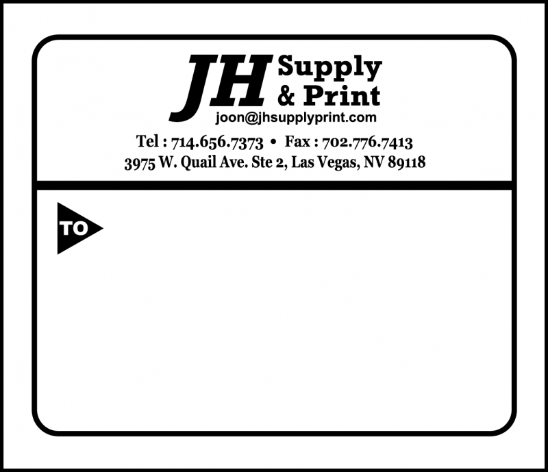 shipping label sample #1